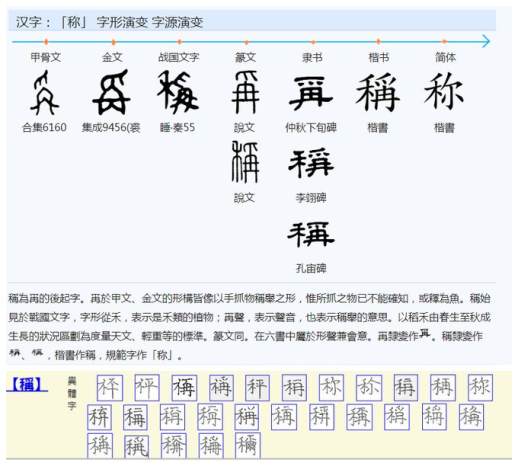 称的多音字