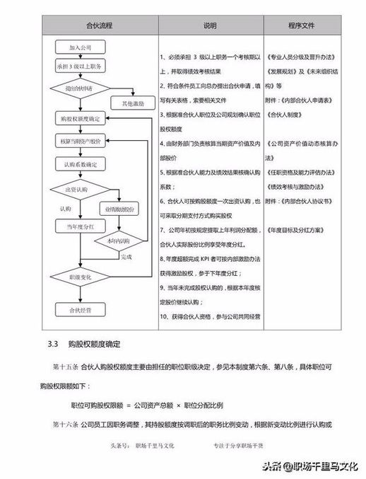 内部合伙人 股权激励